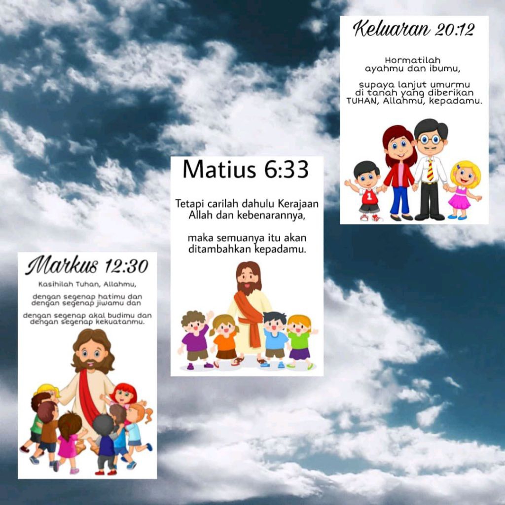 Jual (PAKET ISI 3 PCS) STIKER ROHANI KRISTEN UNTUK ANAK SEKOLAH MINGGU ...