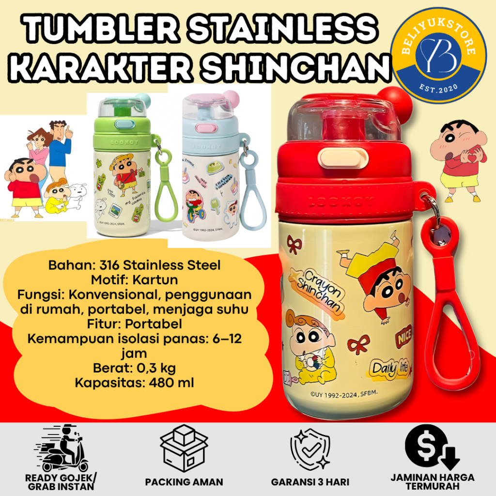 Jual Tumbler Sinchan / Tumbler Karakter Sinchan / Botol Tempat Minum ...