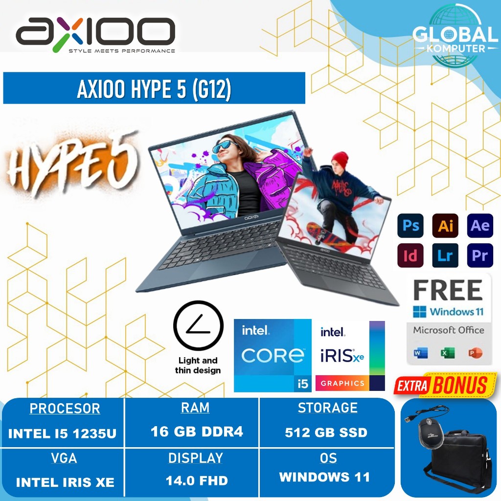 Jual Laptop Axioo Mybook HYPE 5 G12 Intel Core i5 1235U 16GB 512GB ...