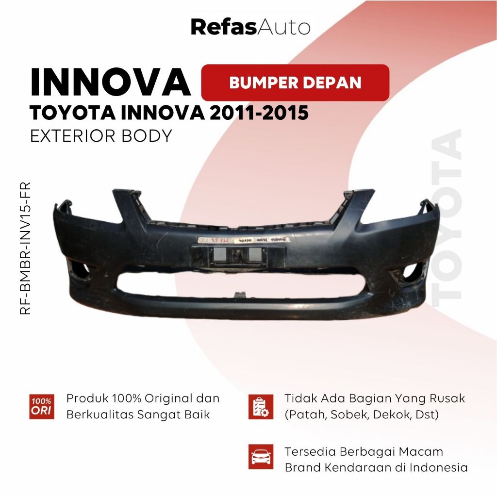 Jual TOYOTA Innova 2011-2015 Bumper / Bemper Depan 100% Original ...