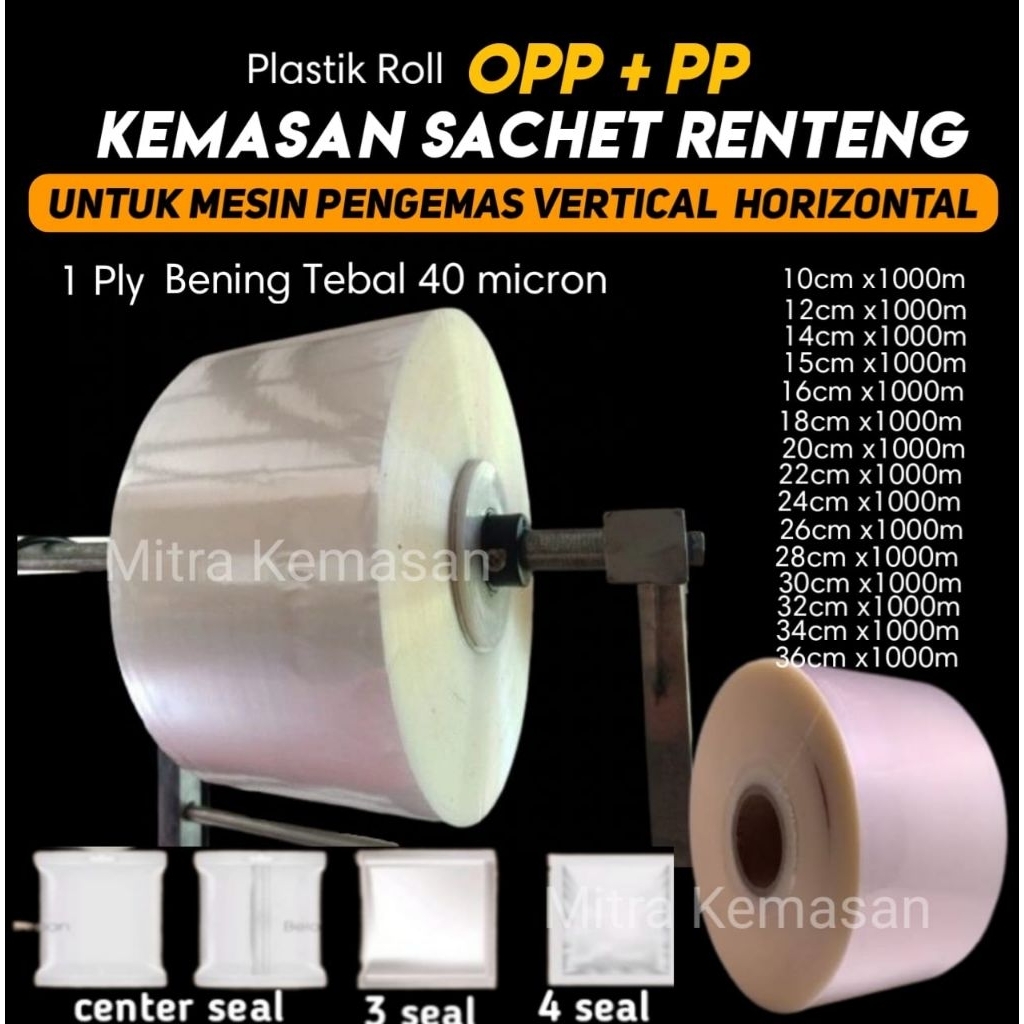 Jual Plastik Roll OPP PP Bening Polos | Plastik Kemasan Sachet Bag ...