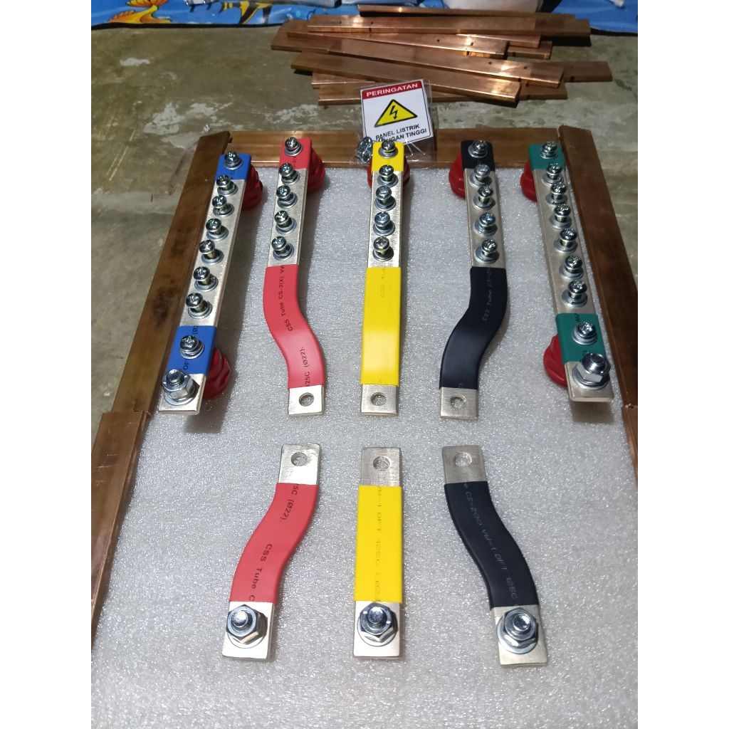 Jual BUSBAR 5×20 RST NETRAL DAN GROUND PANJANG 20 CM + LIDAH RST UNTUK ...