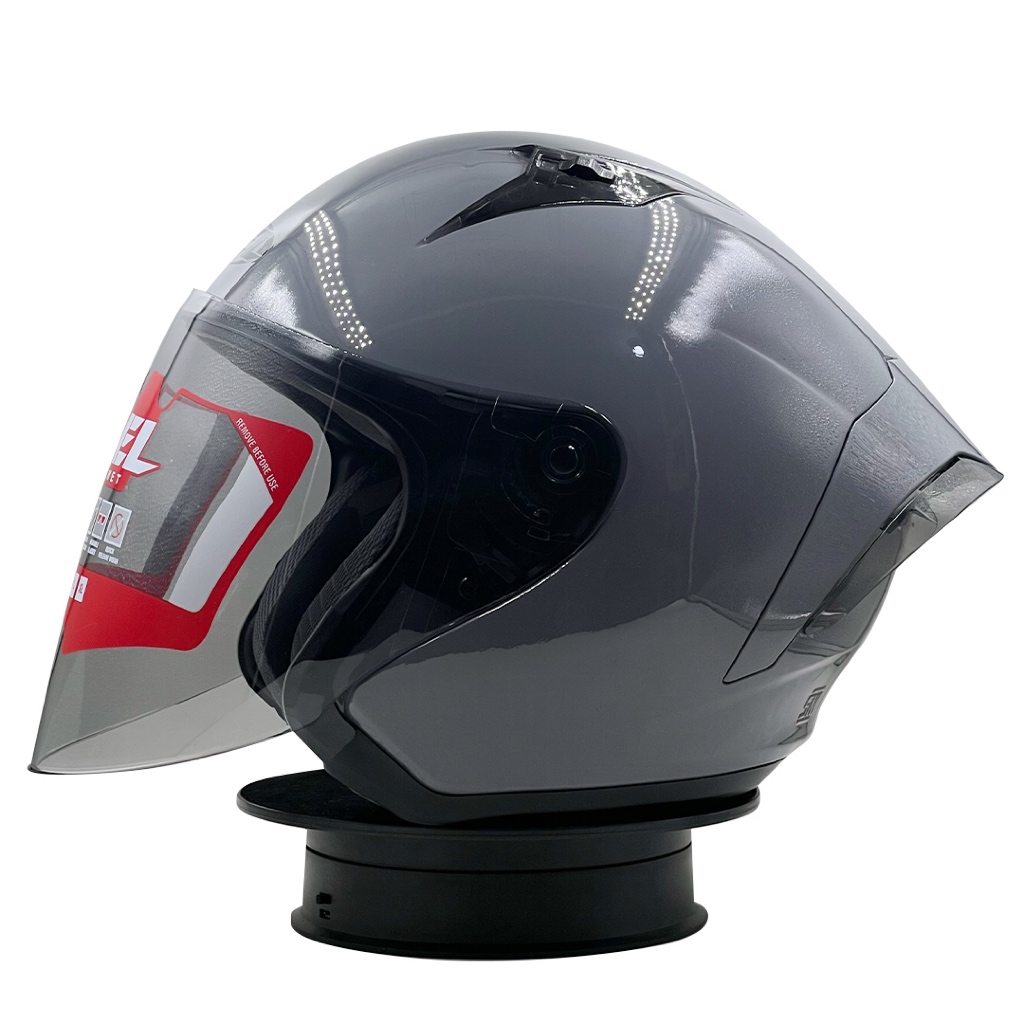 Jual Helm Half Face SHEL Equalizer Solid Stone Grey | Shopee Indonesia