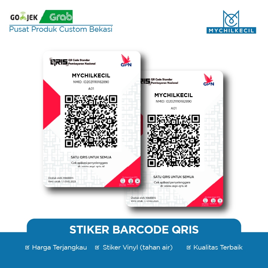 Jual Cetak QRIS Bahan Sticker Vinil / HANYA CETAK SAJA | Print QRIS ...