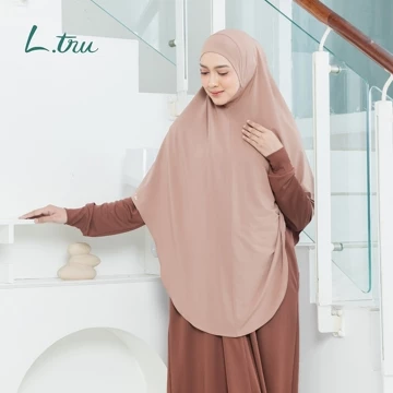 L.Tru Bergo Dagu Size Medium Jilbab Instan Strecth Bergo Strechy Daily