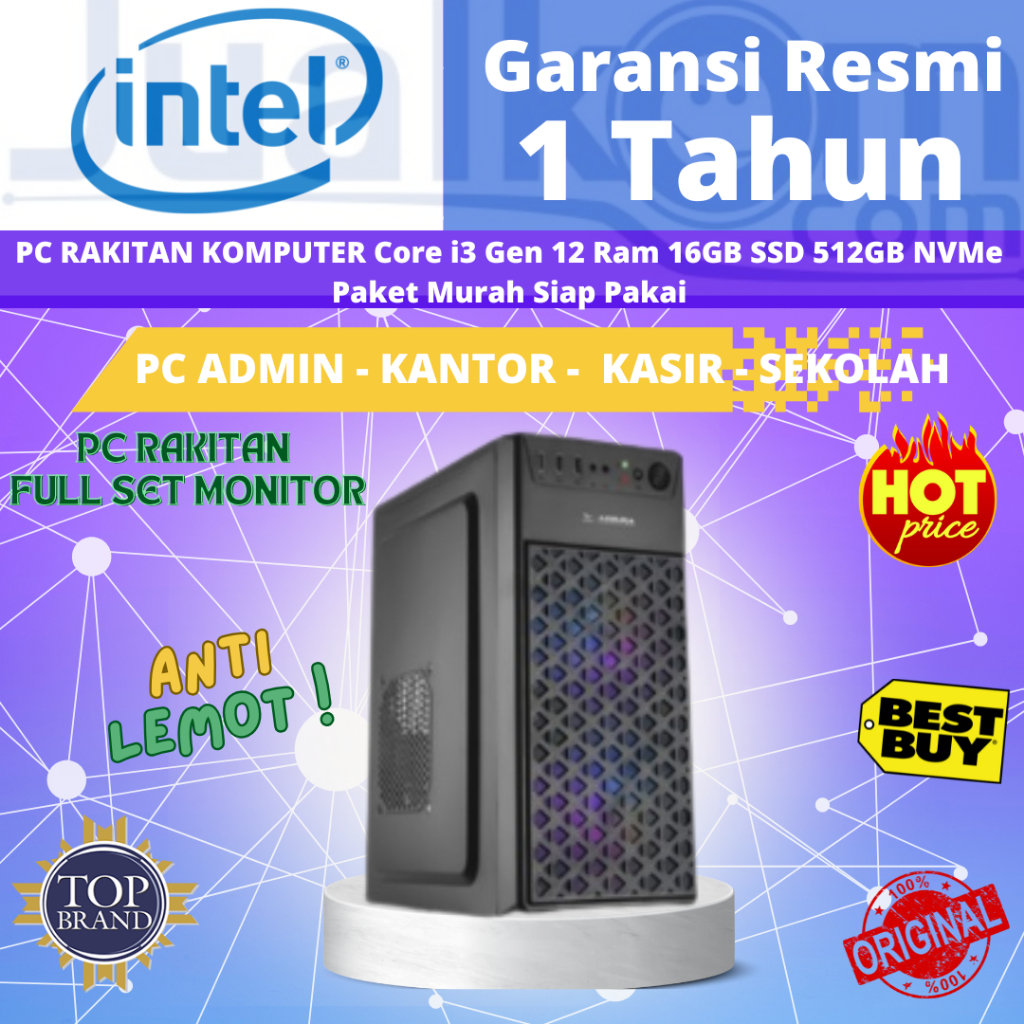 Jual PC Rakitan CPU Komputer Rakitan Gen 12 Core i5-12400 Ram 32GB ...