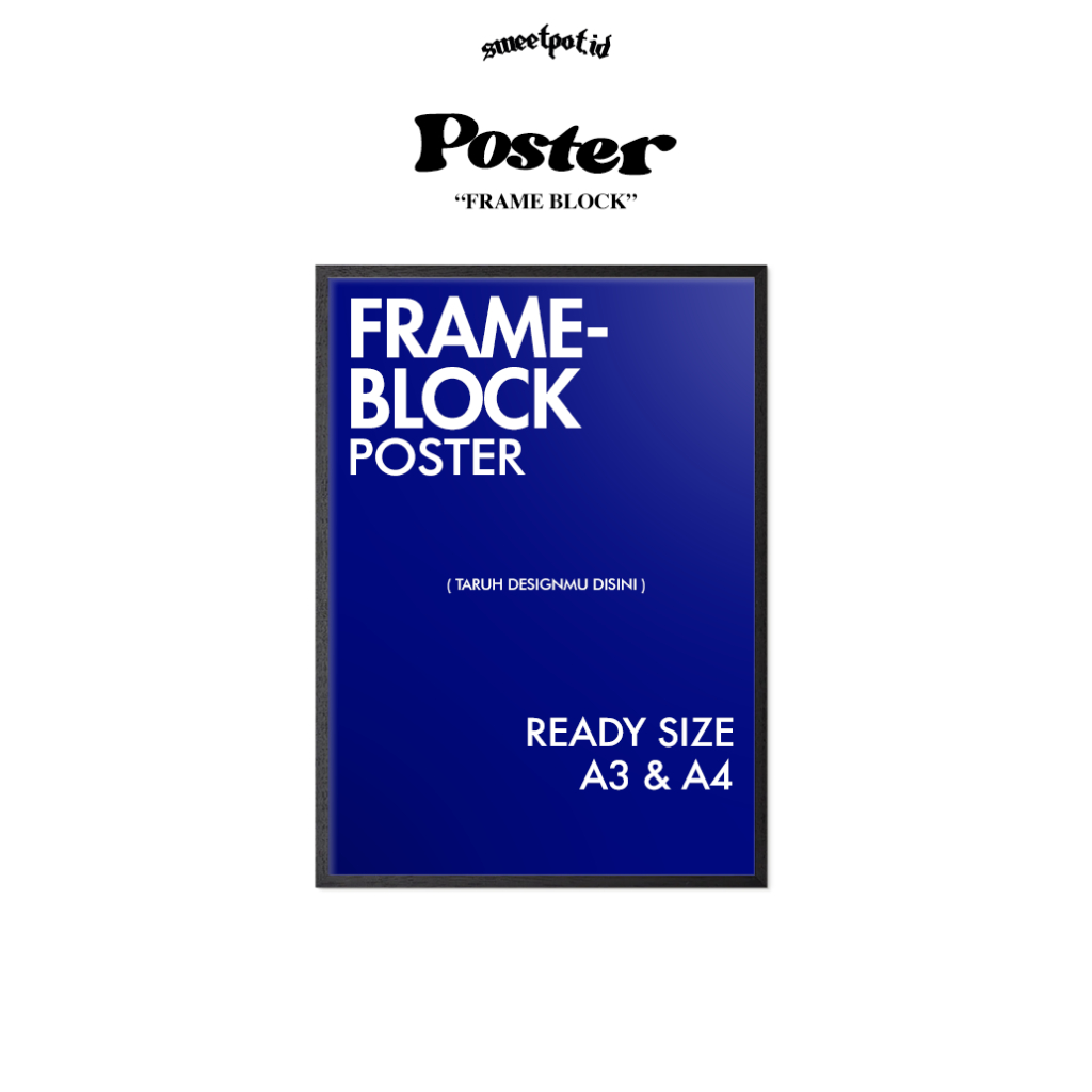 Jual (BISA COD) FRAME BLOCK POSTER CUSTOM (WALL DECOR) / HIASAN DINDING ...