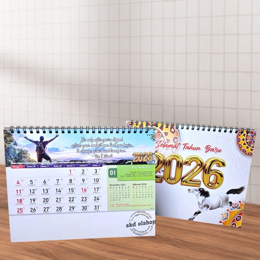 Jual Kalender Meja Tahun 2026 Motivasi Alam Km 03 MJ Ukuran 21 X 16 Cm Id 11134207 82252