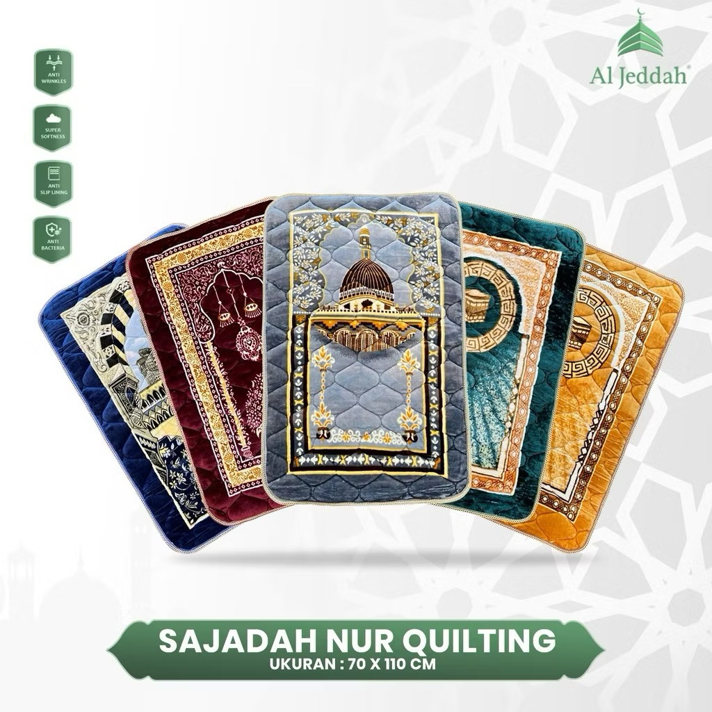Sajadah Busa AntiSlip Non Rumbai Quiltyng Jumbo Tebal