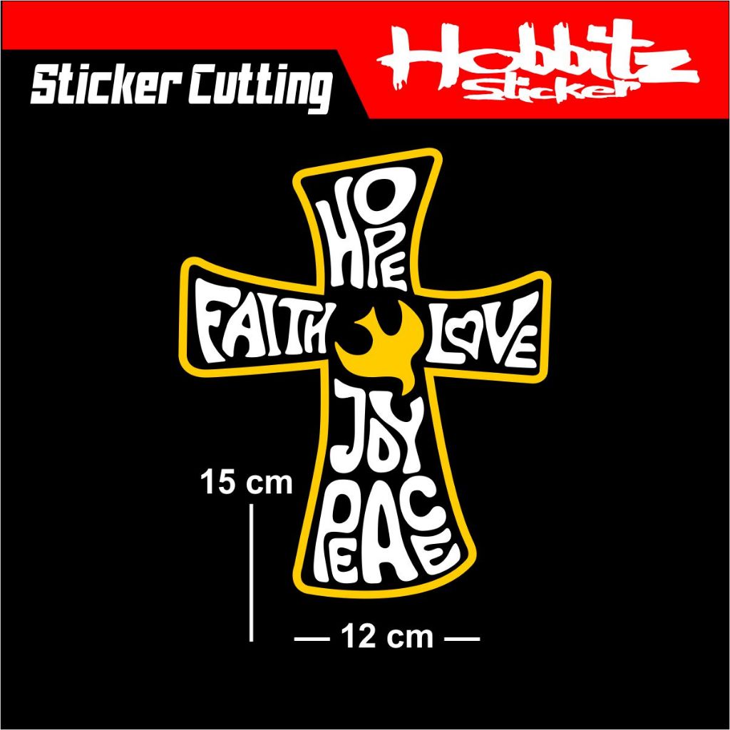 Jual Sticker Cutting Rohani Kristen Stiker Reflektif Hologram | Shopee ...