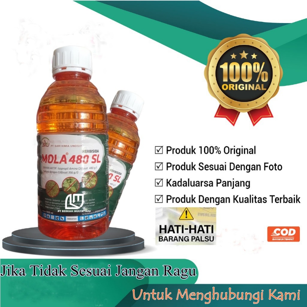 Jual Obat Rumput Mola 480 SL 1 Liter Herbisida Sistemik Tuntas Sampai ...