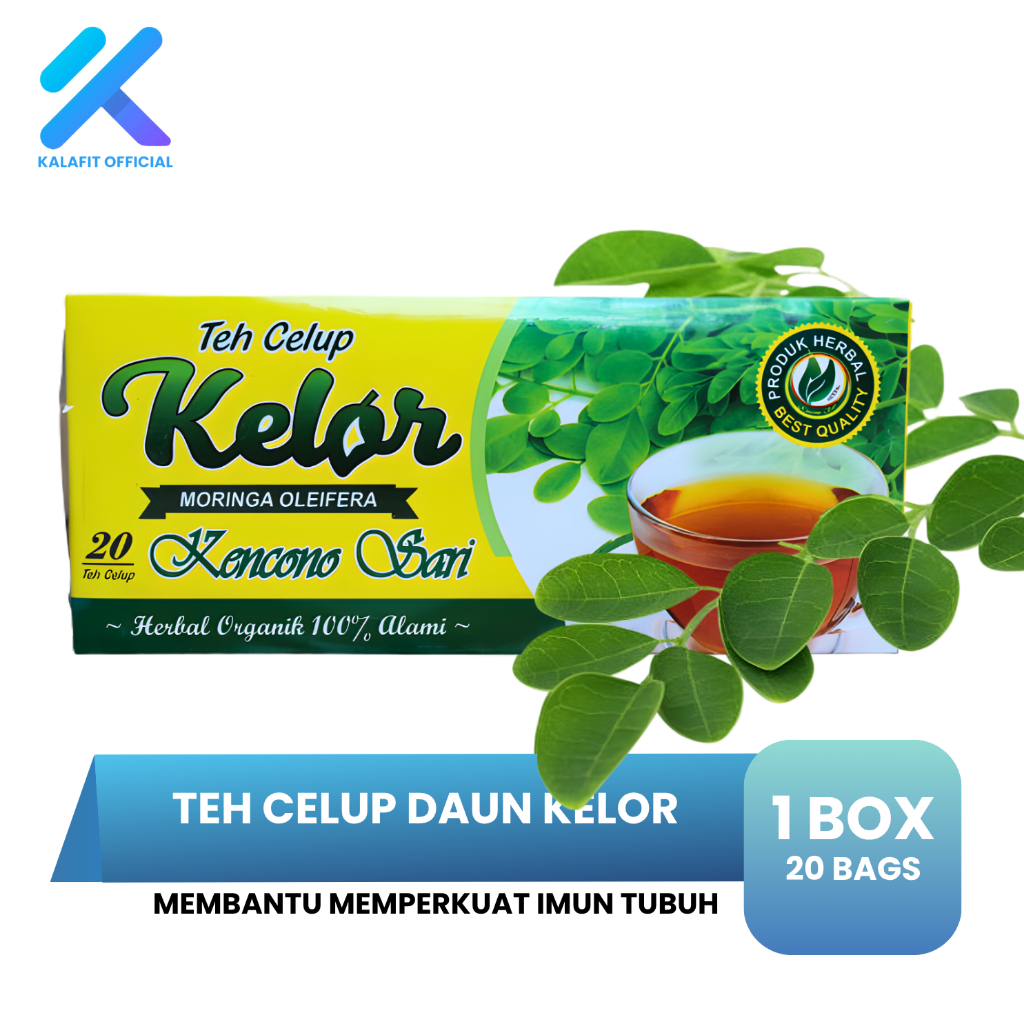 Kencono Sari Teh Daun Kelor Herbal Meningkatkan Imunitas Penurun Hipertensi Darah Tinggi 20 Kantung
