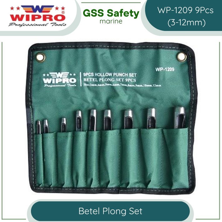 Jual WIPRO Betel Plong Set 9Pcs WP-1209 (3-12mm) - Hollow Punch Set ...