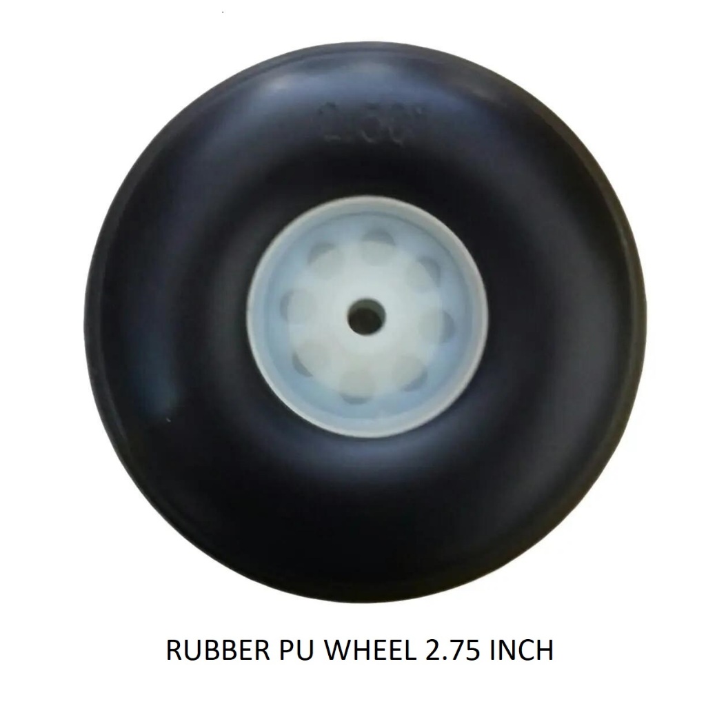 Jual Rubber PU WHeel 2.75 inch Roda pesawat 2.75in / roda 70mm tebal ...
