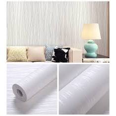Jual WALLPAPER STICKER DINDING MOTIF EMBOSS POLOS WAVE PUTIH | Shopee ...