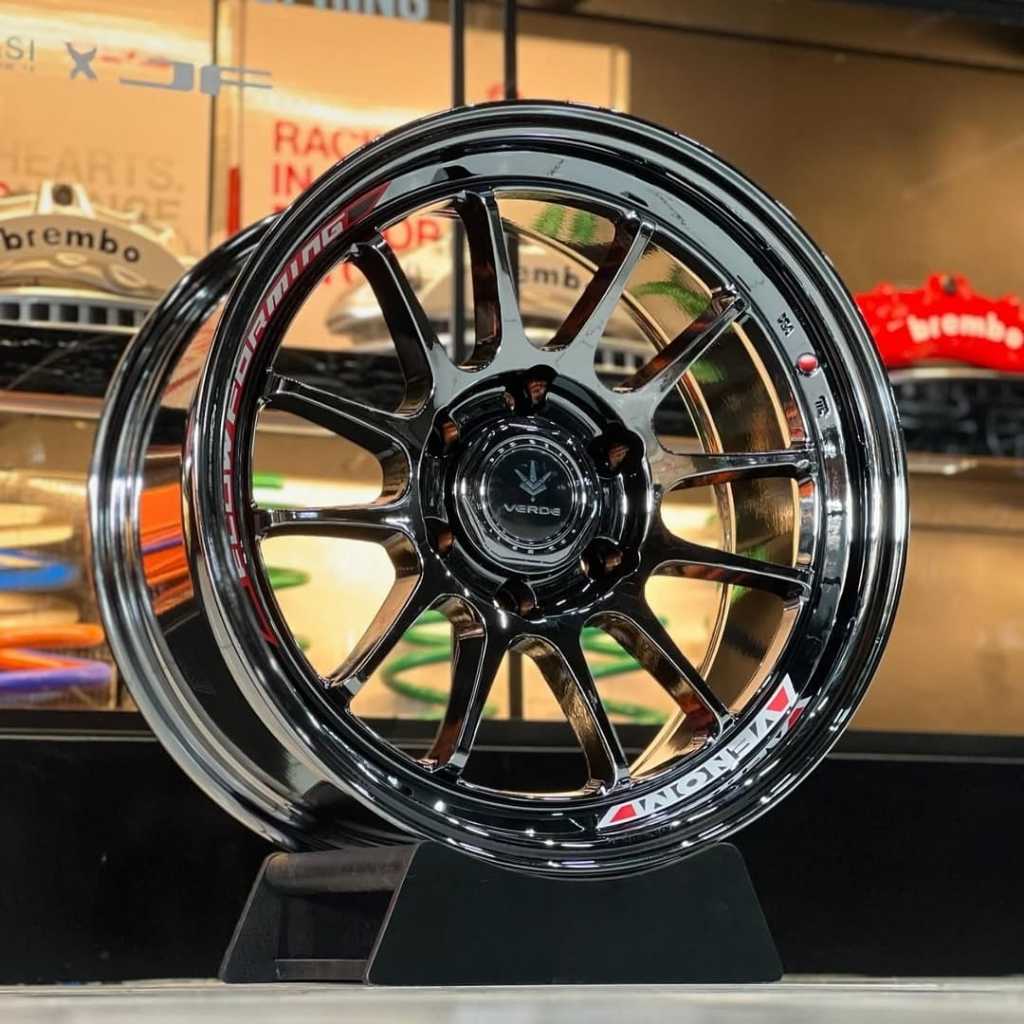 Jual velg racing ring 18 VENOM 5 BLACK CROME FLOW FORMING R18 velg ...