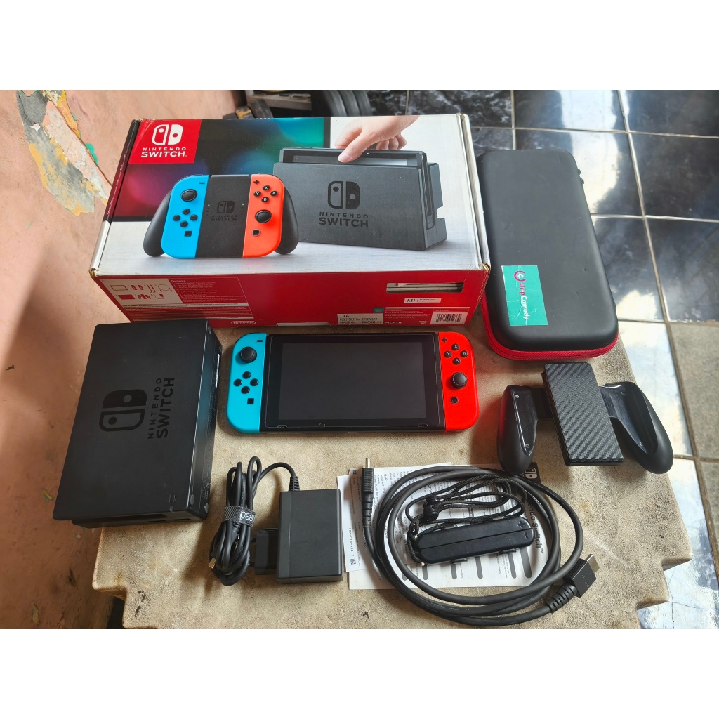 Jual Nintendo Switch v1 CFW Atmos Neon Fullset 128GB 14 | Shopee Indonesia