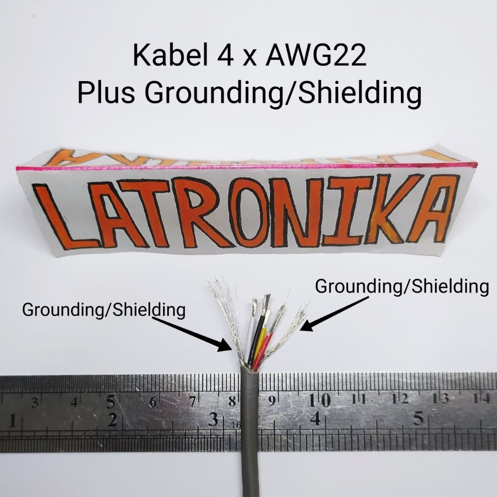 Jual Kabel 4 x AWG22 Silver Tinned Cu Grounding Shielding Per Meter ...