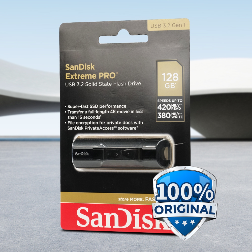 Jual Flashdisk USB Flash USB 3.2 Gen 1 128GB Hitam SDCZ880 Sandisk ...