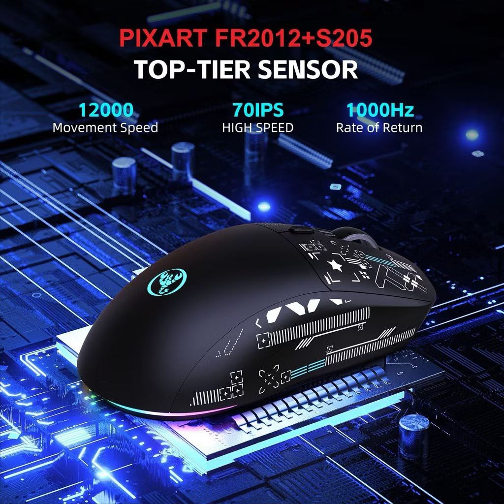 Jual GAMING MOUSE HXSJ T90 PRO 3-MODE CONNECTION WITH CHARGING DOCK FOR ...