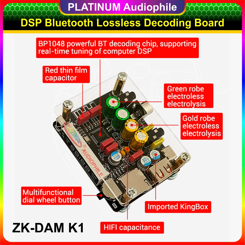 Jual Bluetooth Audio Decoding Receiver DSP Lossless Flac MP3 USB Sound ...