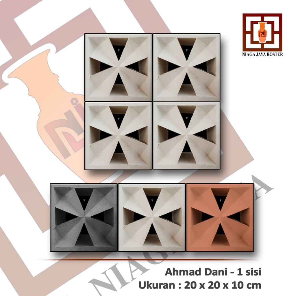 Jual NIAGA JAYA ROSTER - Roster Beton Minimalis Ukuran 20x20cm, Loster ...