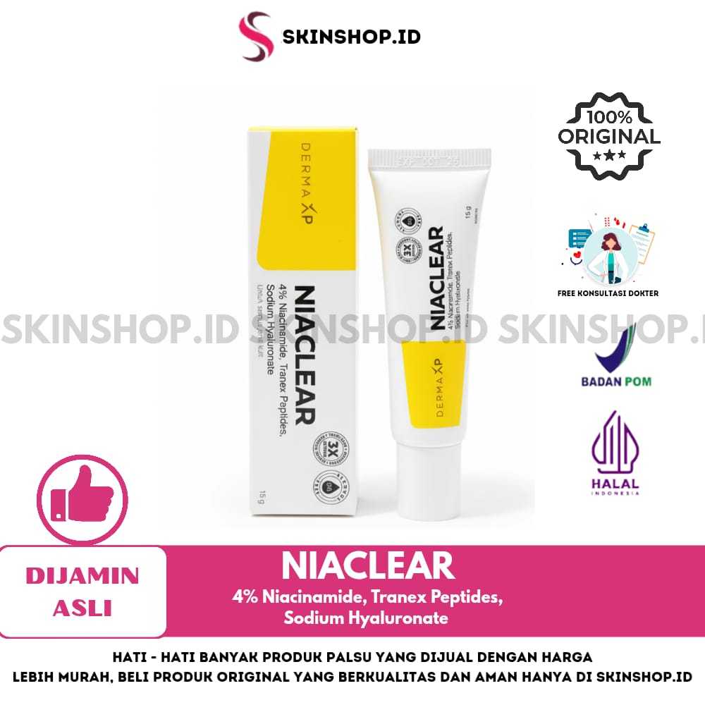 Jual Derma XP Niaclear Niacinamide 4% 15g Gel | Shopee Indonesia