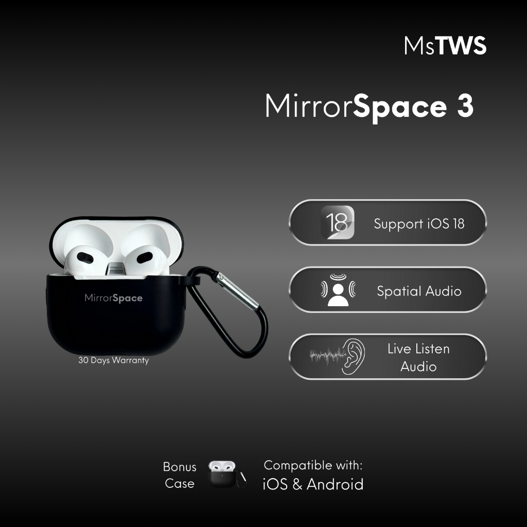 Jual Ms Tws - MirrorSpace 3 with logo MirrorSpace | Shopee Indonesia