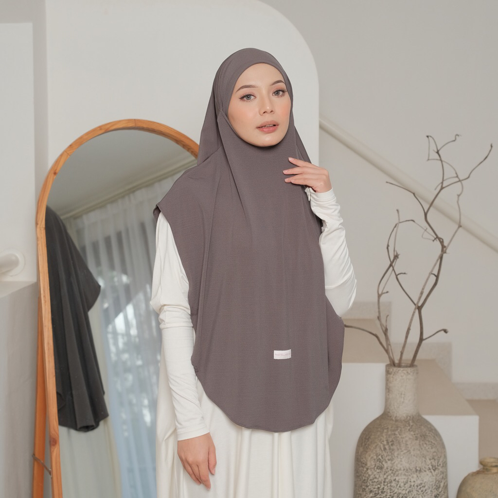 Pastellascarf Mazayya Instant Bergo Bergo Malay Tali Bahan Jersey Spandex