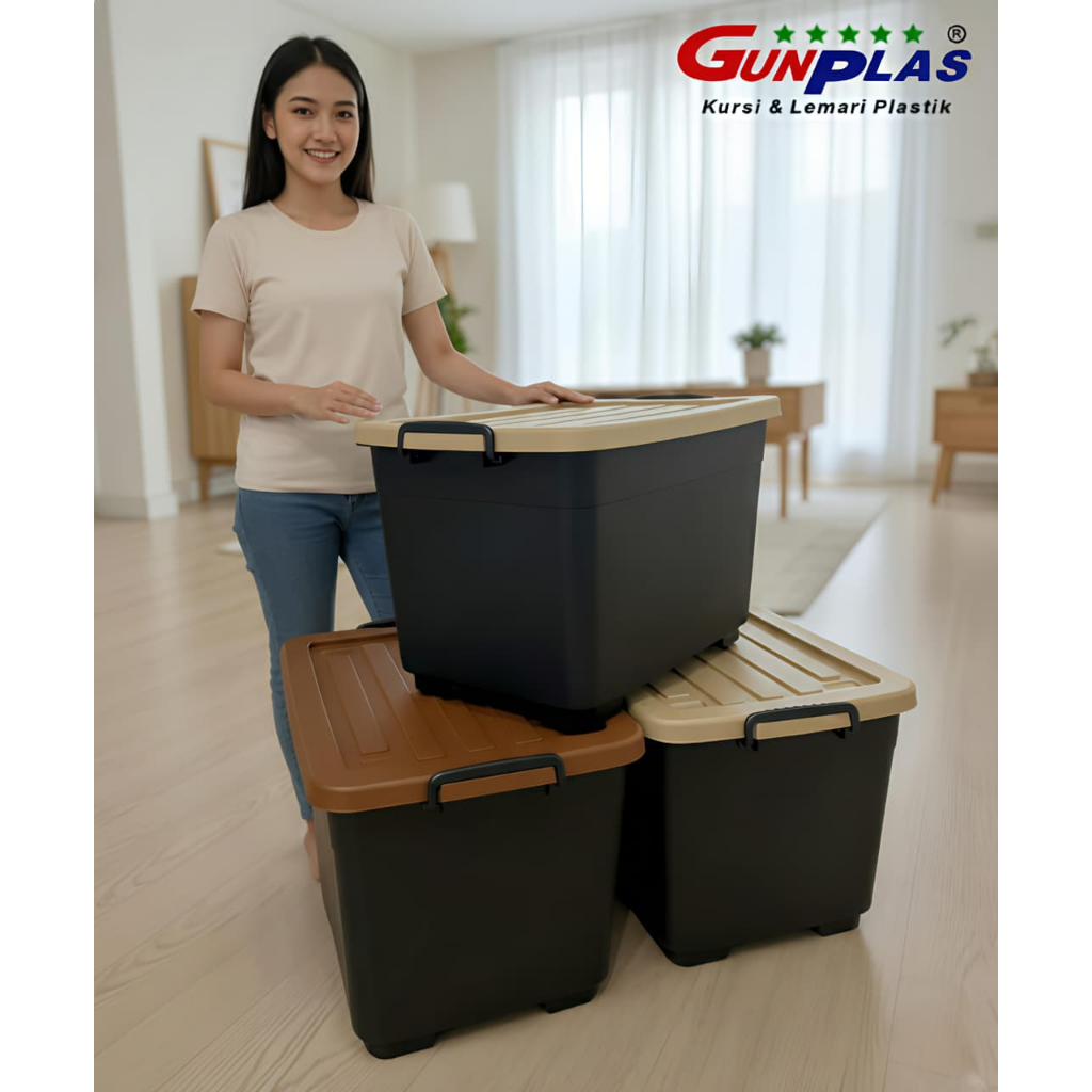 Jual BOX CONTAINER 30 LITER + RODA - Kontainer Box Plastik / Container ...