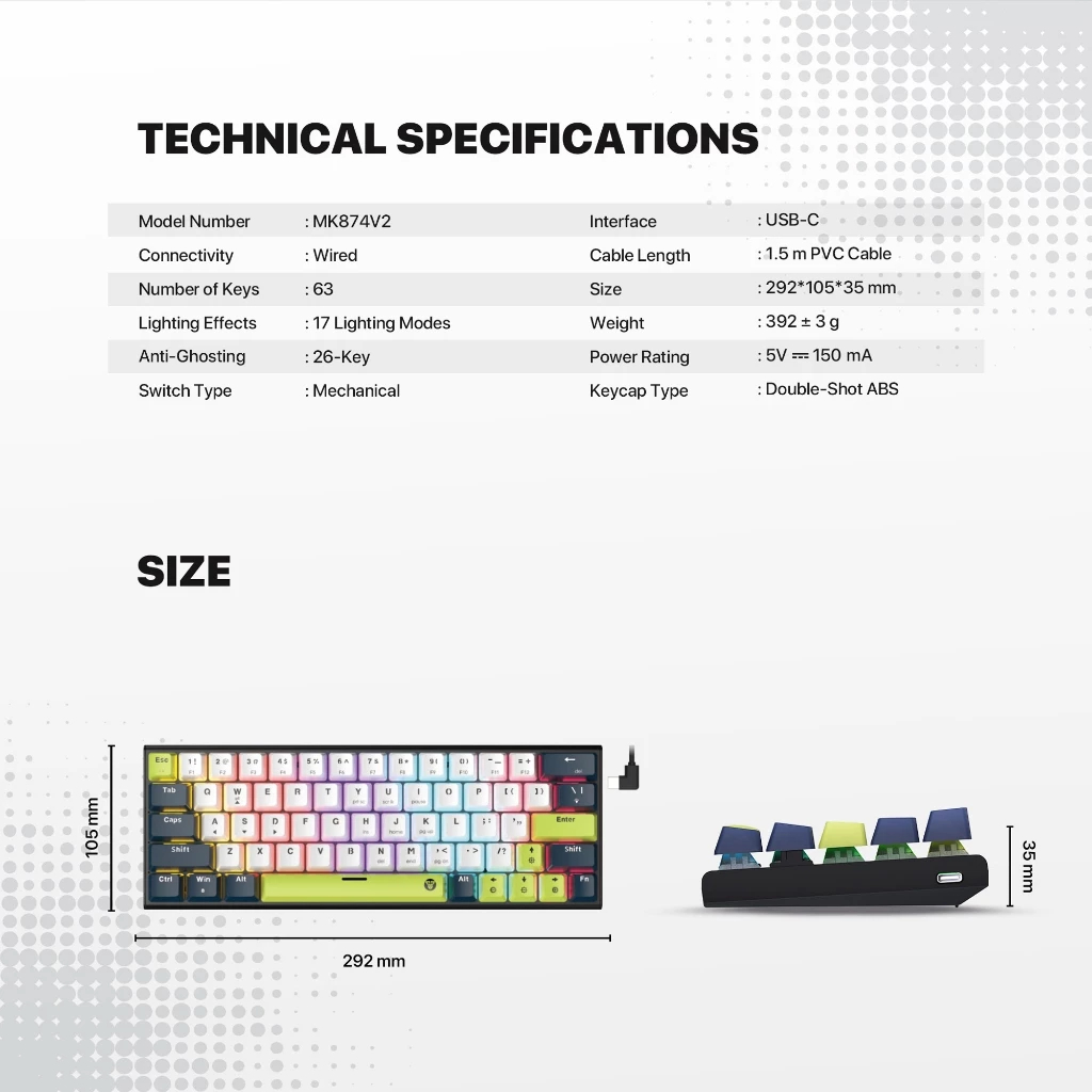 Jual Fantech ATOM MORI SERIES Keyboard Mechanical Gaming ATOM63 Layout ...