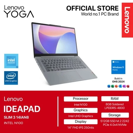 LENOVO IDEAPAD SLIM 3 14IAN8 N100 8GB 512GB