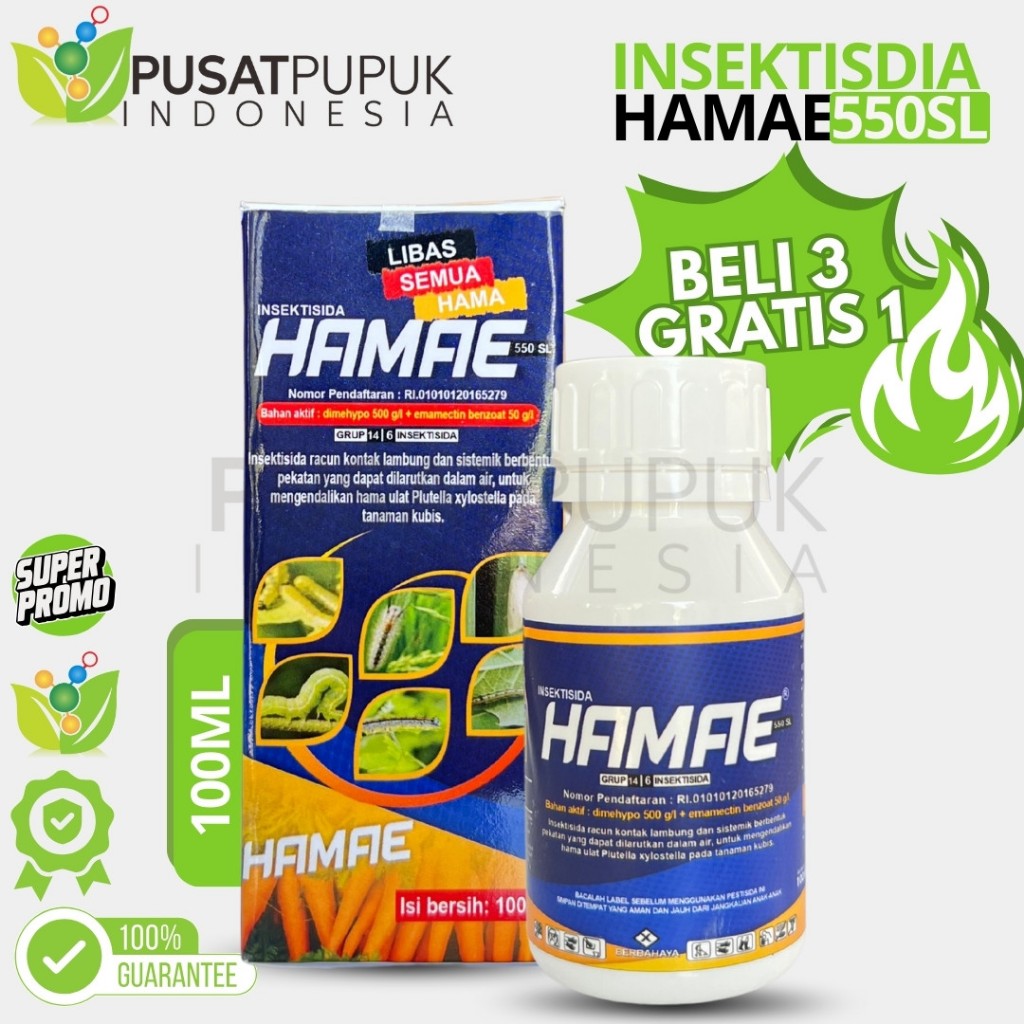 Jual Insektisida HAMAE 550SL 100ML Pembasmi Hama Ulat Daun Segala ...
