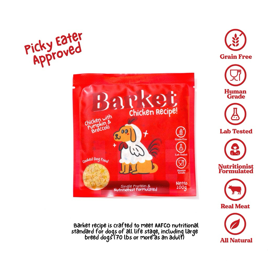 Jual Barket Chicken Cooked Dog Food | Makanan Anjing Matang Ayam | 100g ...