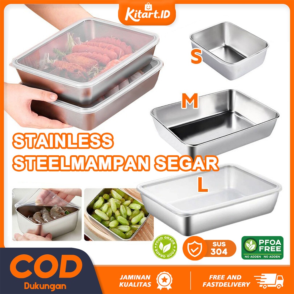 Jual 5PCS Stainless Steel 304 Wadah Stainless Steel Bertutup Food ...