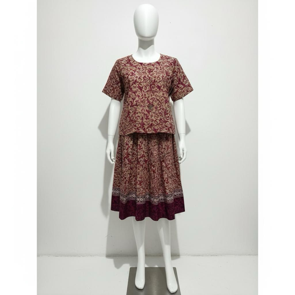 Jual PRELOVED SETELAN BATIK ROK PAYUNG / ONE SET BATIK / BATIK FORMAL ...