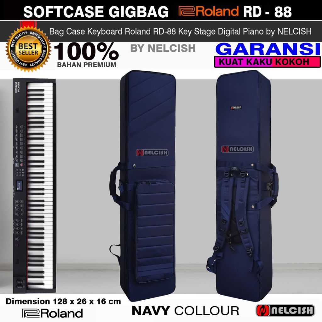 Jual Softcase Tas Gigbag Keyboard Roland RD-88 Key Stage Digital Piano ...