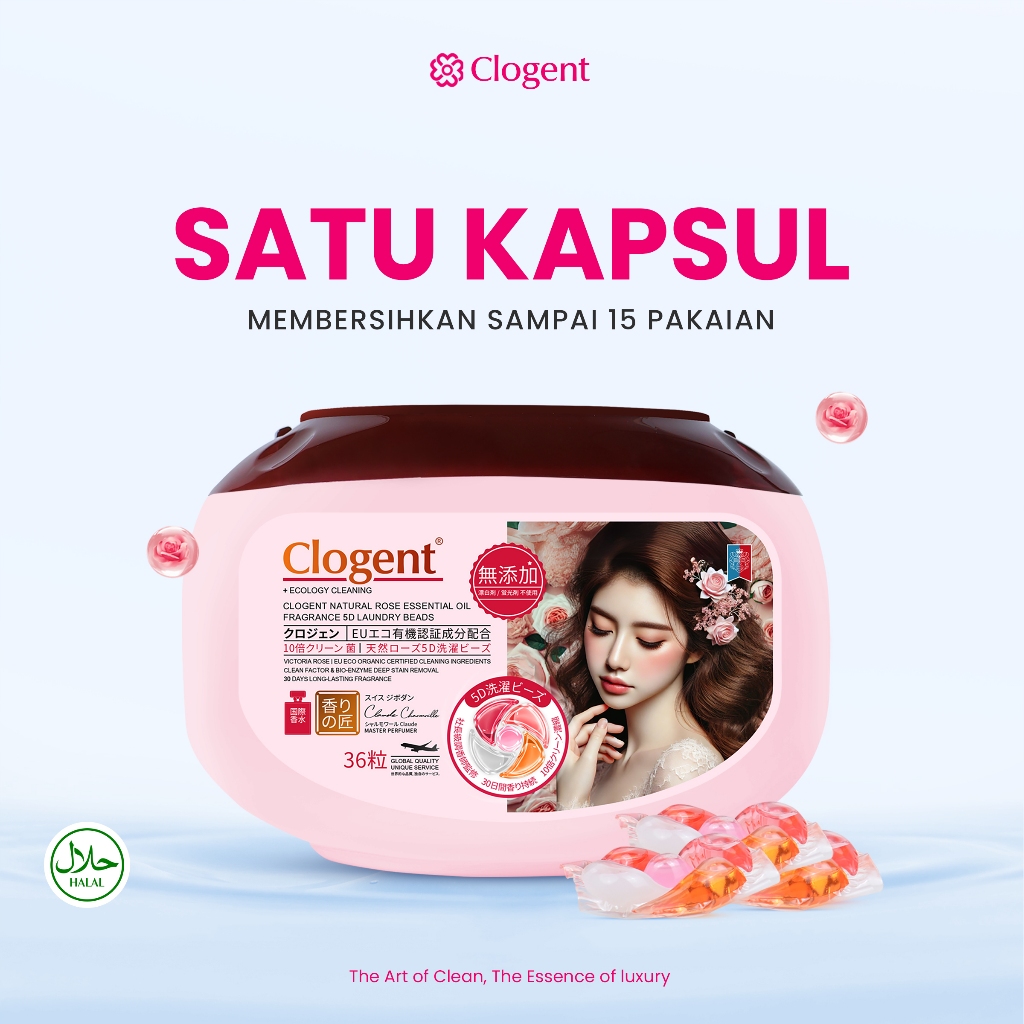 Jual 5-in-1 36pcs Clogent Laundry Pods 5-in-1 Sabun Cuci Baju Detergent ...
