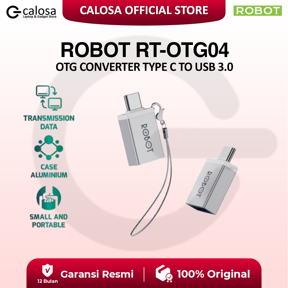 Jual ROBOT RT-OTG04 Adapter USB 3.0 ke Type-C OTG Smart Control ...