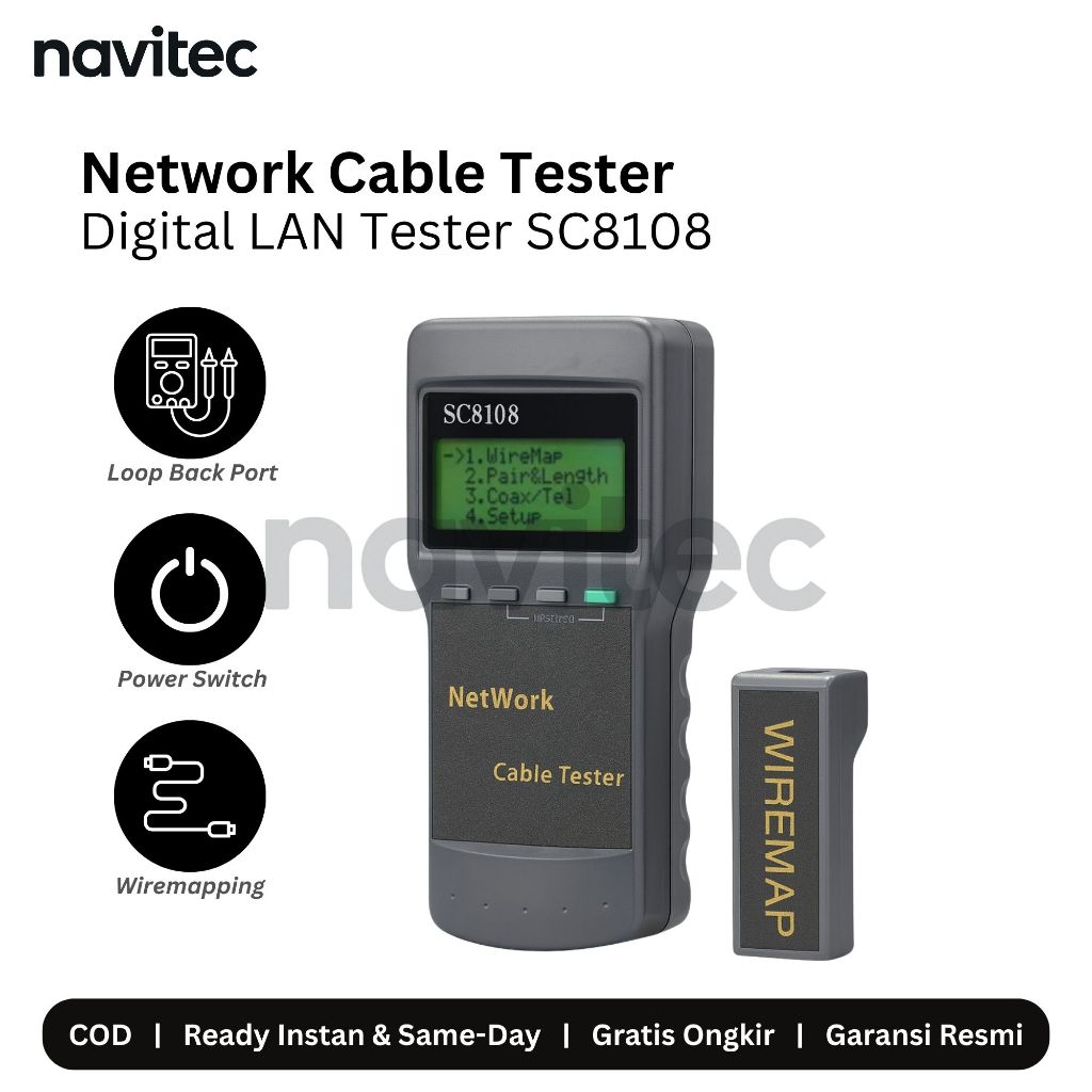Jual LAN Tester Digital SC8108 Multifunction LCD Network Cable Tester ...