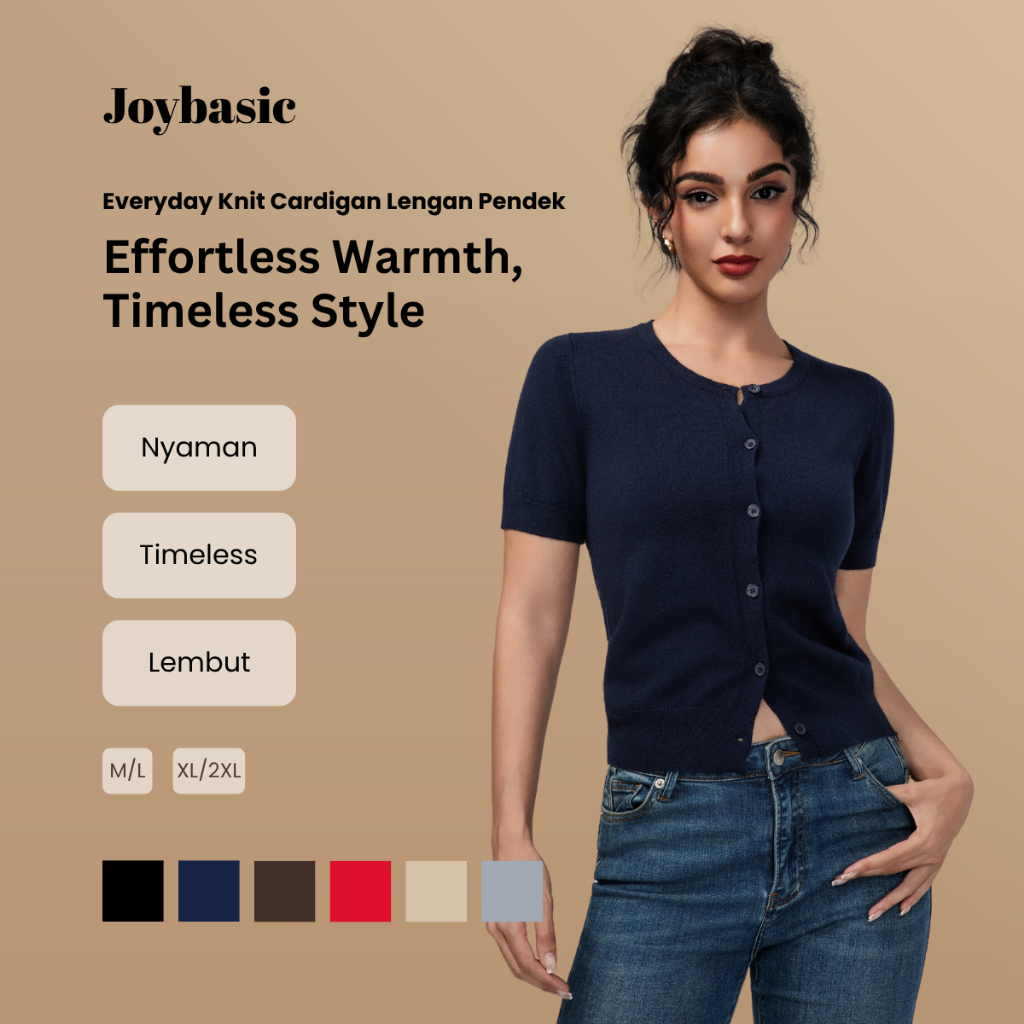 Jual Joybasic Everyday Knit Cardigan lengan Pendek | Shopee Indonesia