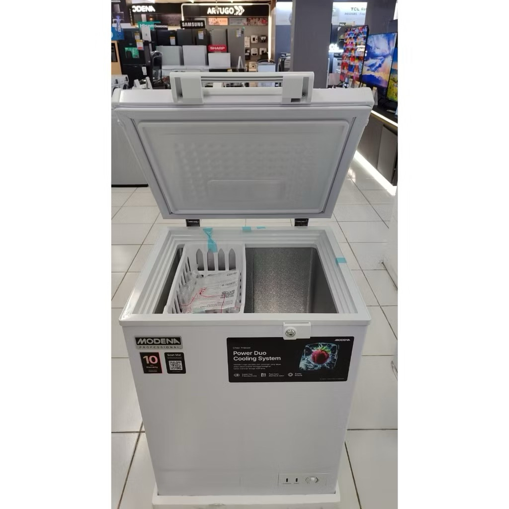 Jual Freezer box MODENA 116 liter. kulkas chest freezer lemari es beku ...