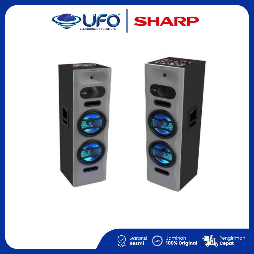 Jual Sharp Speaker Aktif CBOXPROX22UBB 12 Inch Double 2 x 60 Watt RMS 3 ...