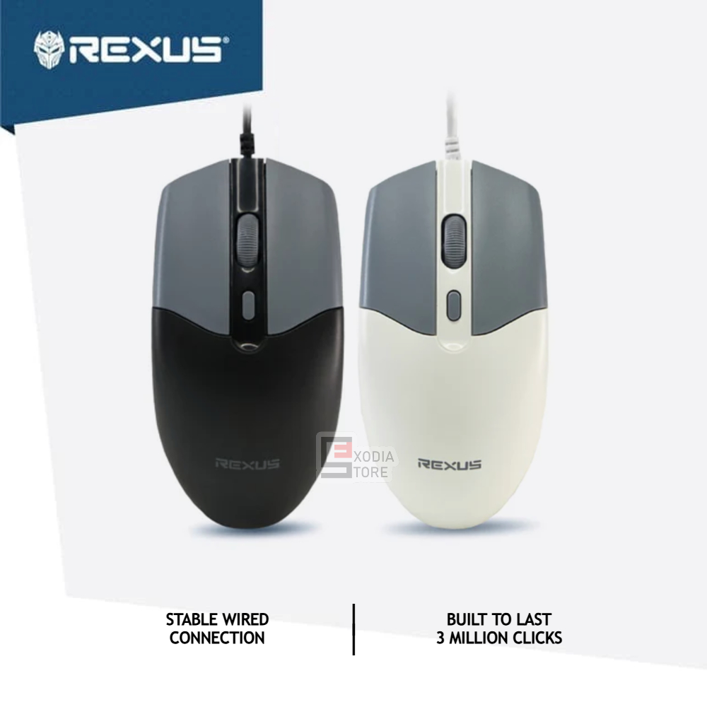 Jual Rexus Wired Office Mouse QC10 USB 1600 DPI 4 Buttons Comfortable ...