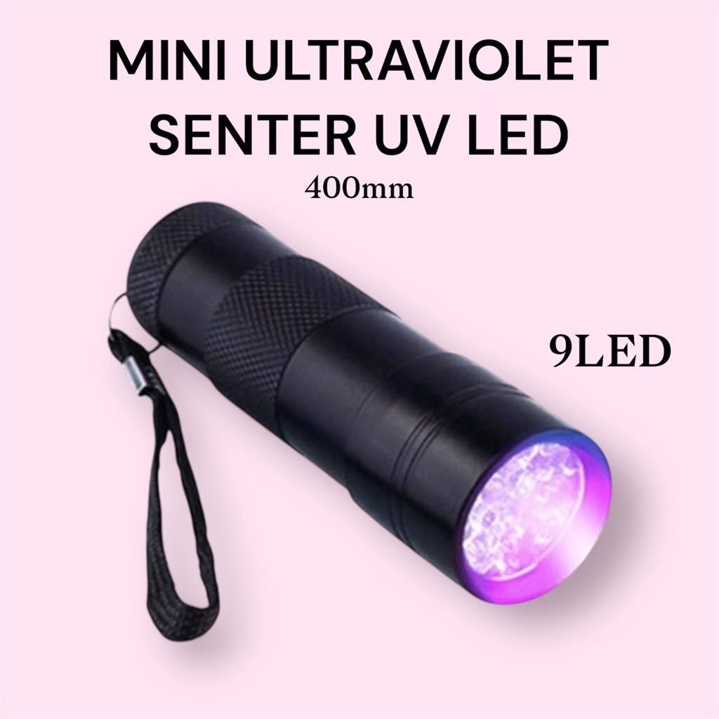 Jual SENTER + BATERAI 3PCS UV LED MINI ULTRAVIOLET - Black1 uv led ...