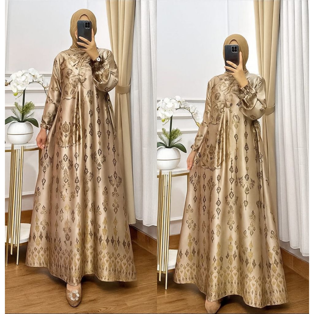 Gamis Marina silk // Gamis Modern mewah // Gamis Pesta