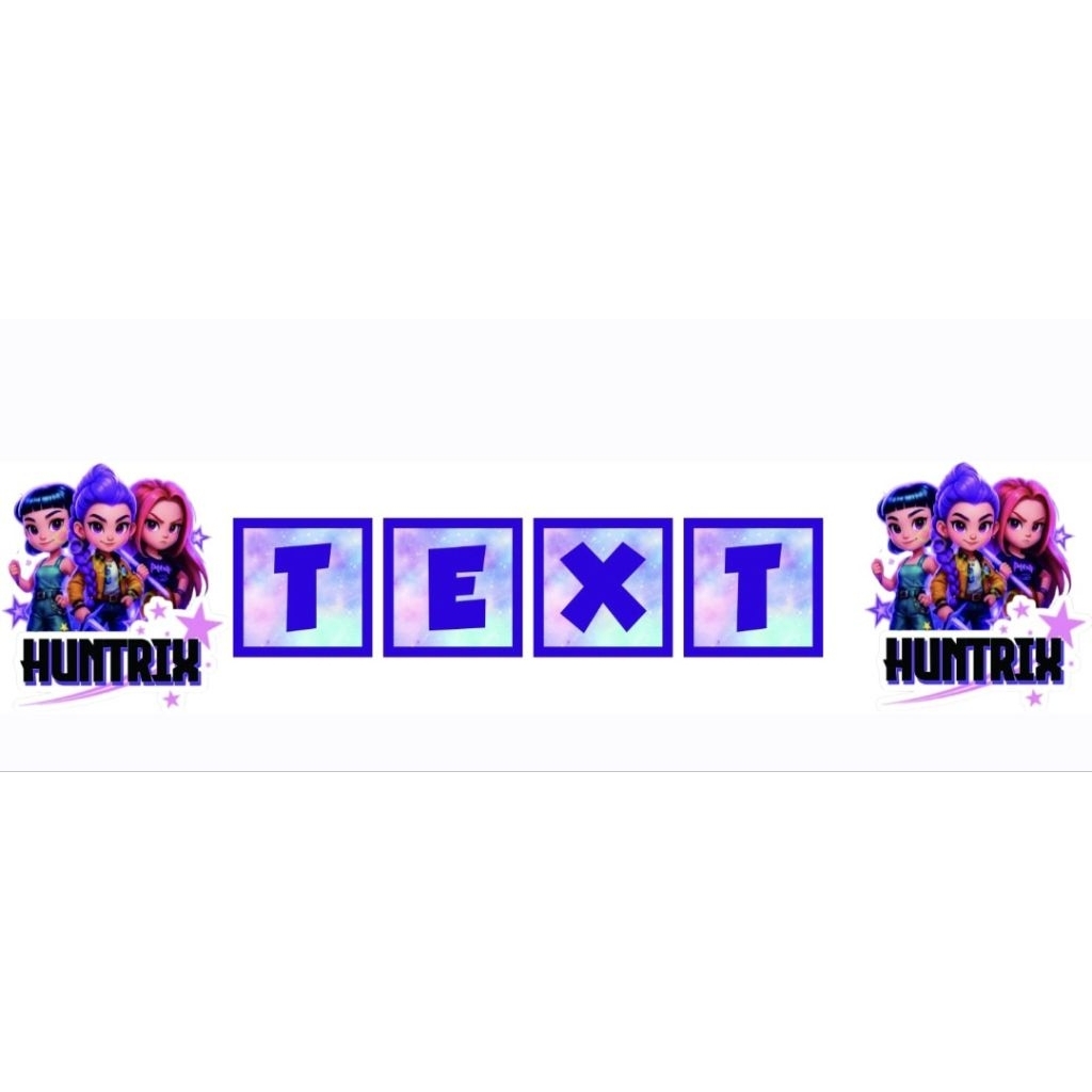 Jual Banner Flag Huntrix CUSTOM NAMA | Shopee Indonesia