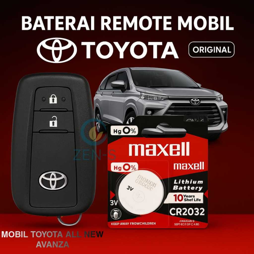 Jual Baterai Remote Mobil Toyota All New Avanza Original Awet | Shopee ...