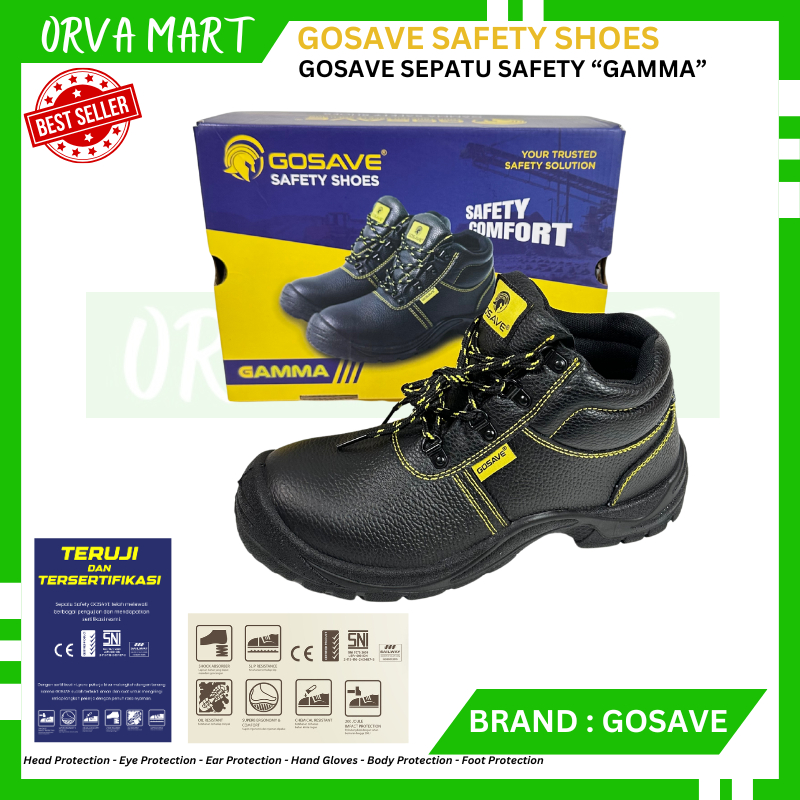 Jual Gosave Sepatu Safety SNI / Safety Shoes Type Gamma Medium Cut ...