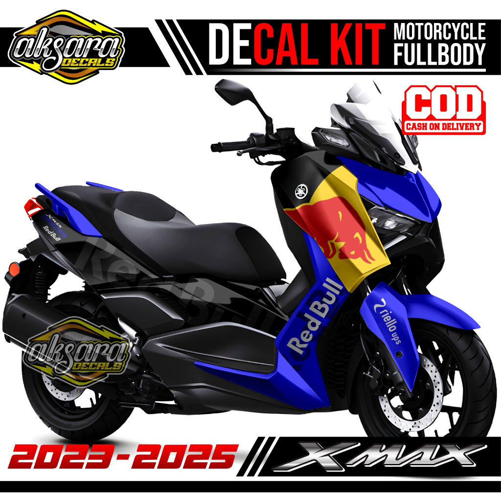 Jual (COD) Decal Sticker Full Body Motor Yamaha Xmax New Livery Redbul ...